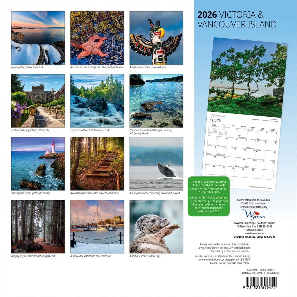 Victoria and Vancouver Island 2026 Wall Calendar First Alternate Image