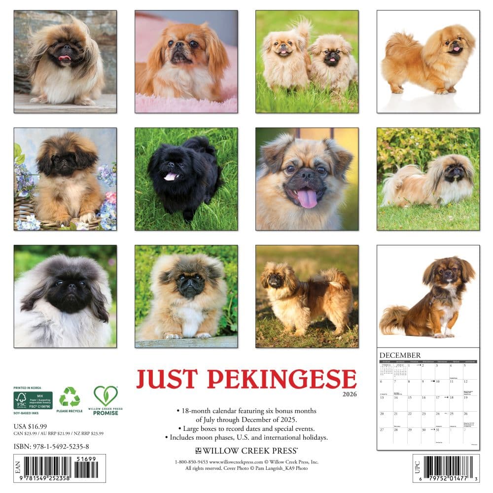 Pekingese Just 2026 Wall Calendar First Alternate Image