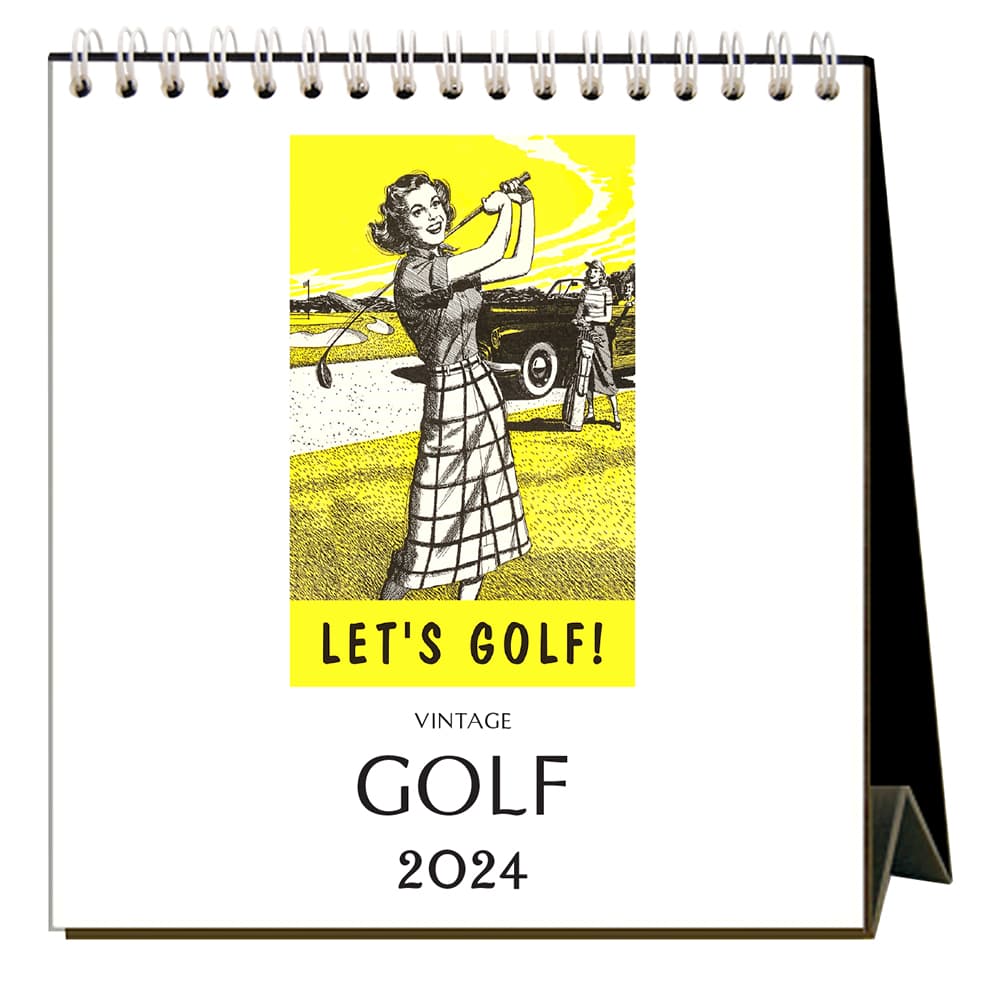 Golf 2024 Easel Desk Calendar