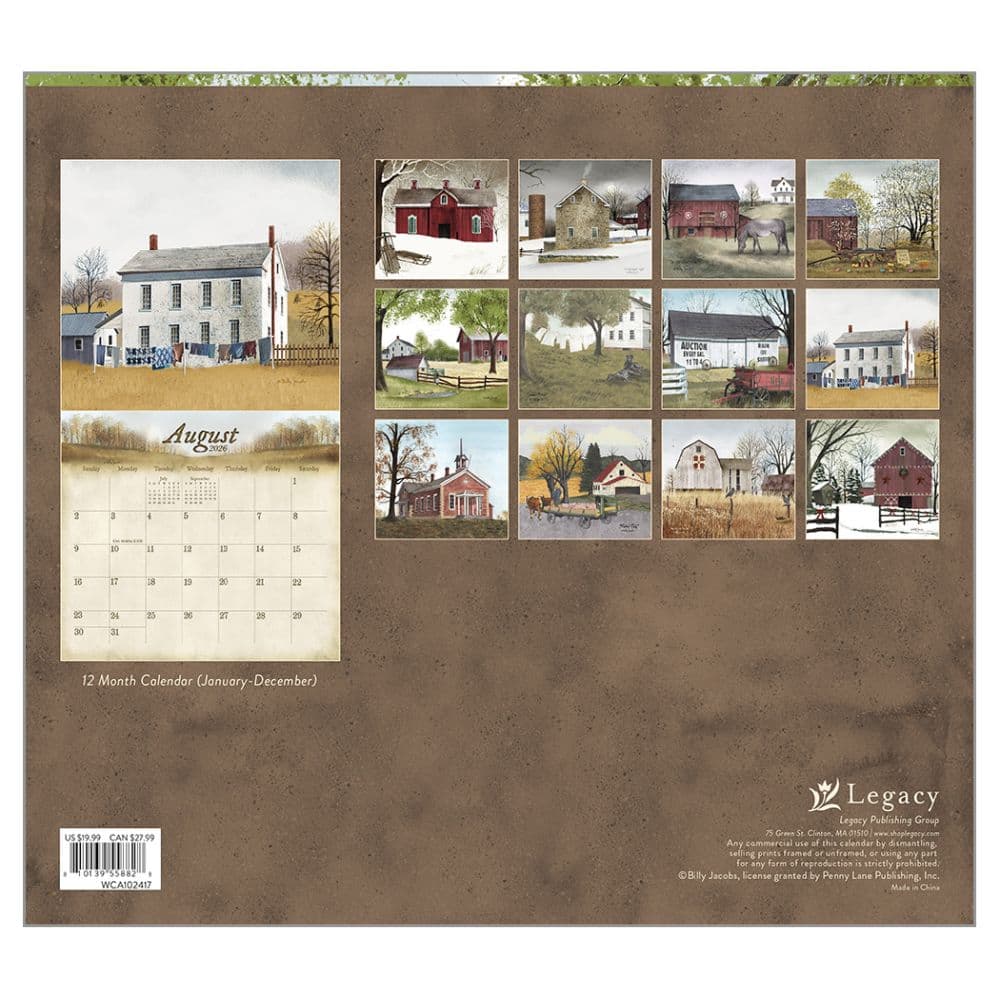 Road Home by Billy Jacobs 2026 Wall Calendar First Alternate Image
