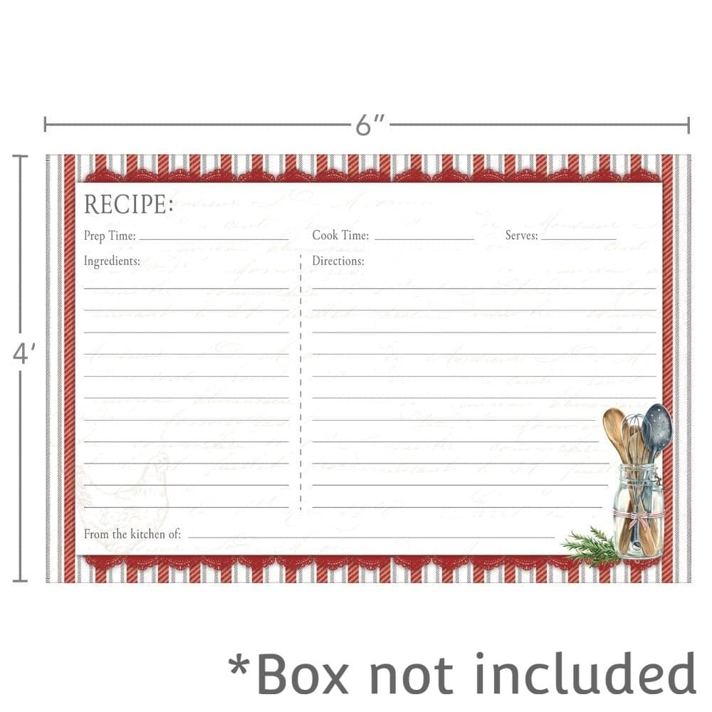 Homestead Kitchen 4X6 Recipe Cards Alt3