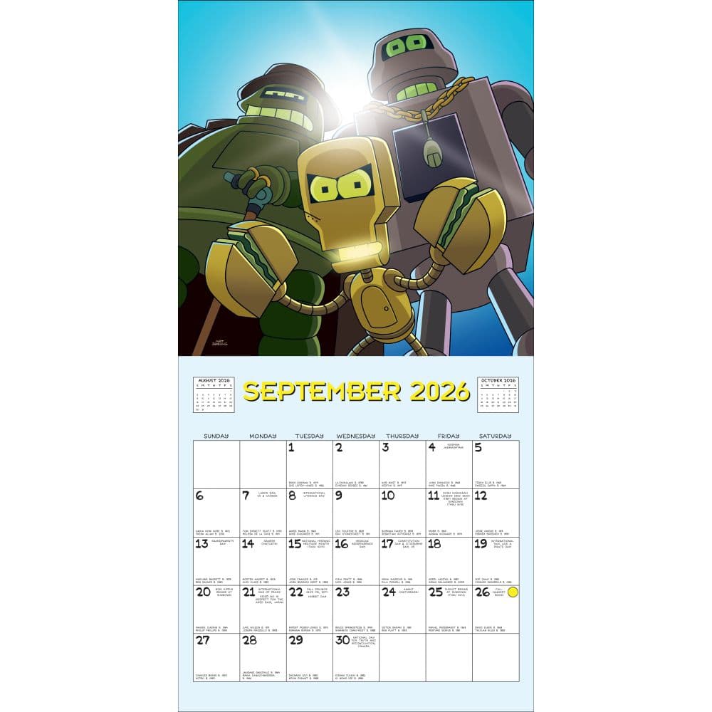 Futurama 2026 Wall Calendar Fourth Alternate Image