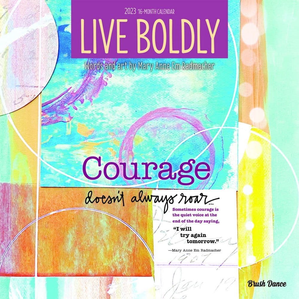 BrownTrout Live Boldly 2023 Wall Calendar