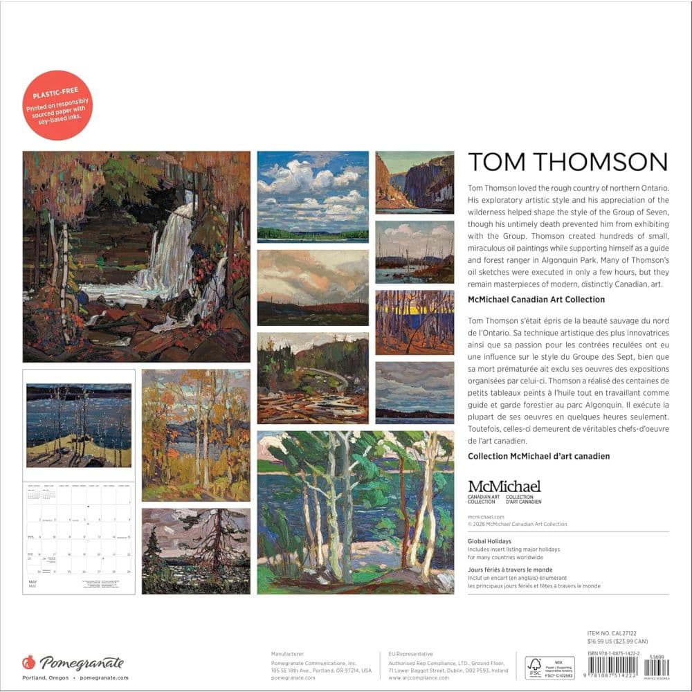 Tom Thomson 2027 Wall Calendar First Alternate Image