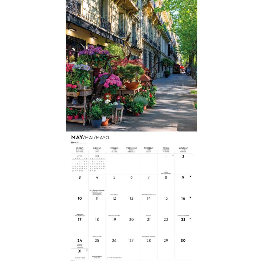 Parisian Lifestyle 2026 Wall Calendar Third Alternate Image