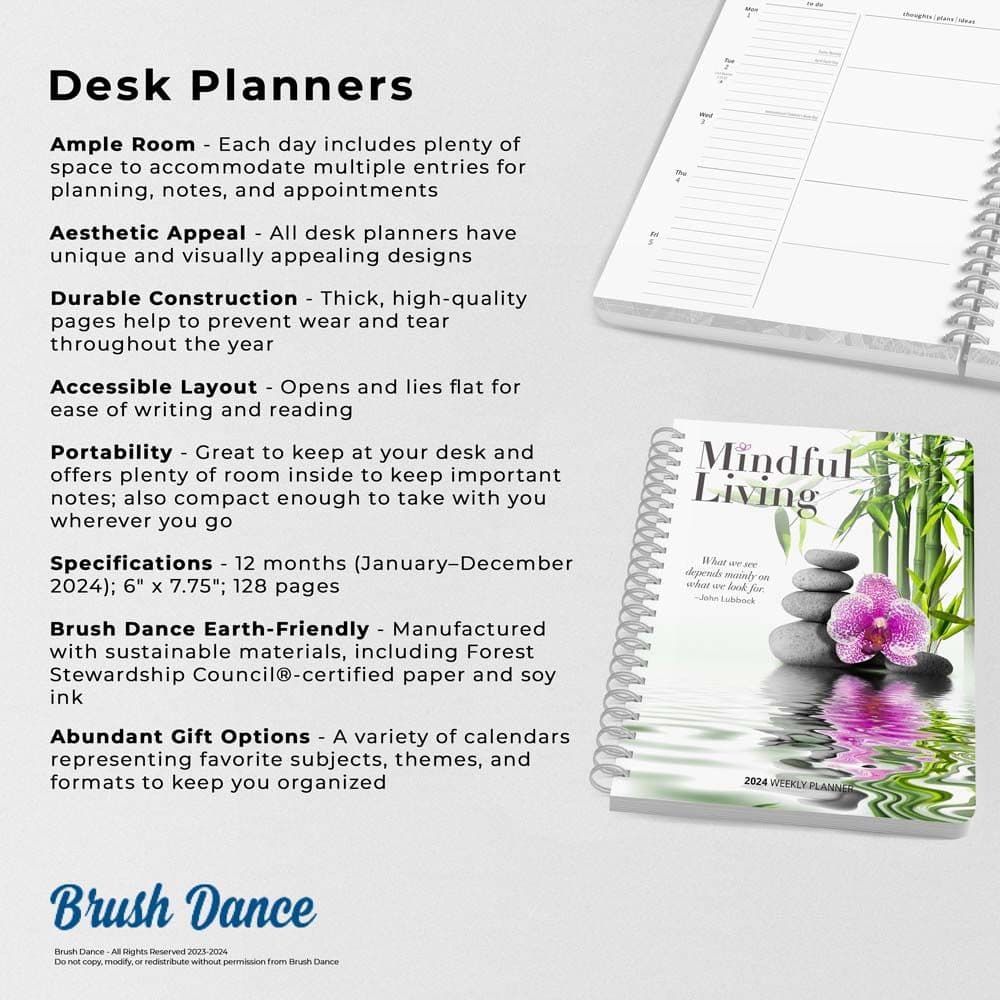 Mindful Living 2024 Planner Fourth Alternate Image width=&quot;1000&quot; height=&quot;1000&quot;