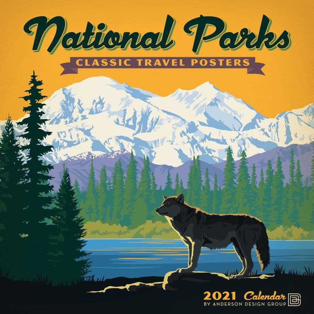 National Parks Classic Posters Wall Calendar