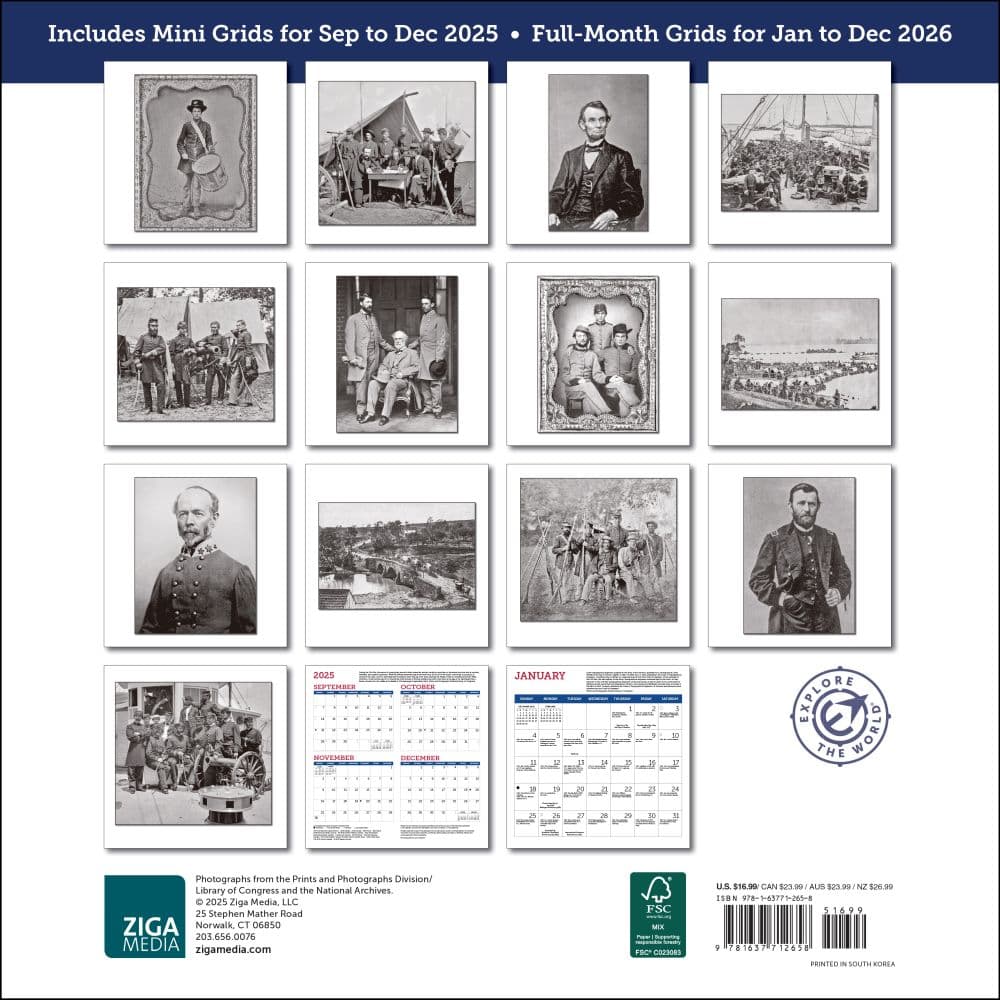 Civil War Chronology 2026 Wall Calendar First alternate Image
