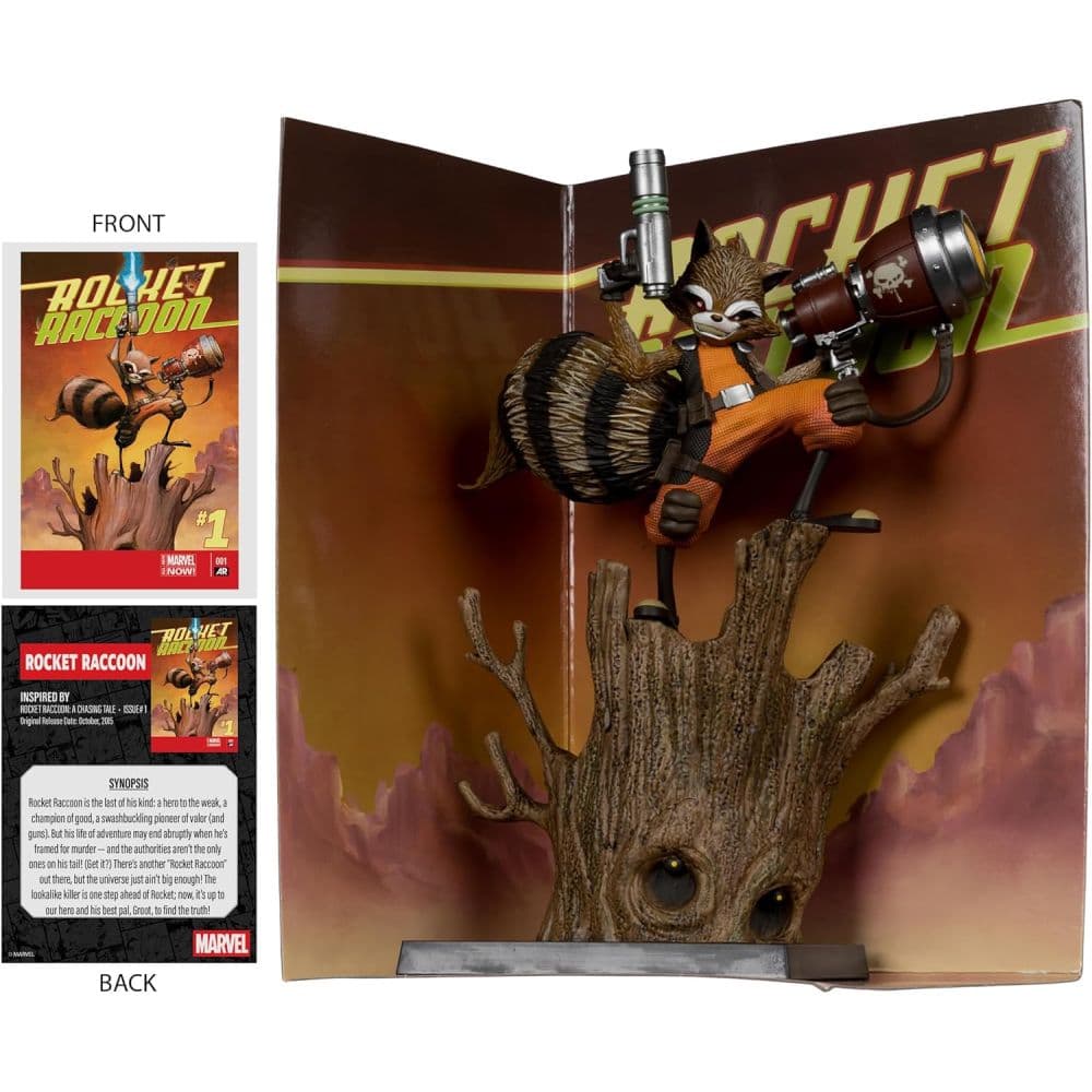 Marvel Collection 1:6 Rocket Raccoon A Chasing Tale Posed Figure Fifth Alternate Image