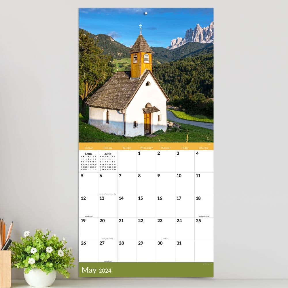 Churches 2024 Wall Calendar