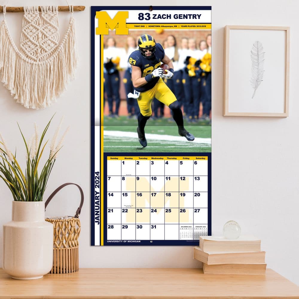 COL Michigan Wolverines 2024 Wall Calendar Third Alternate Image width=&quot;1000&quot; height=&quot;1000&quot;