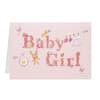 image Clothesline Girl New Baby Card front standing