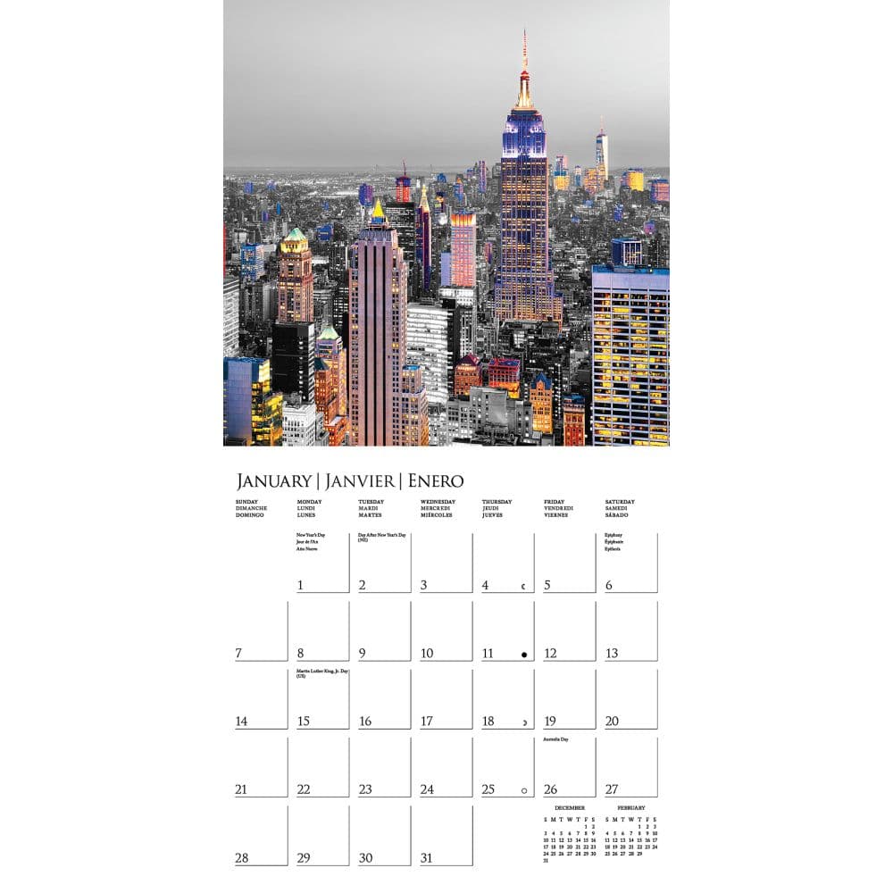 New York Glitz 2024 Wall Calendar