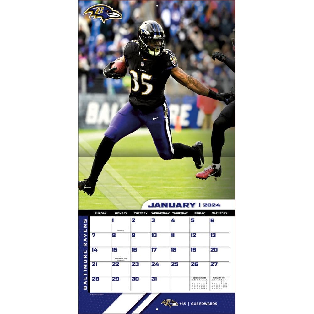 Baltimore Ravens 2024 Mini Wall Calendar