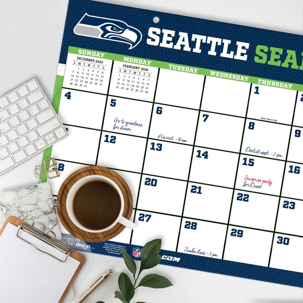 NFL Seattle Seahawks Small 2026 Desk Pad Second Alternate Image
