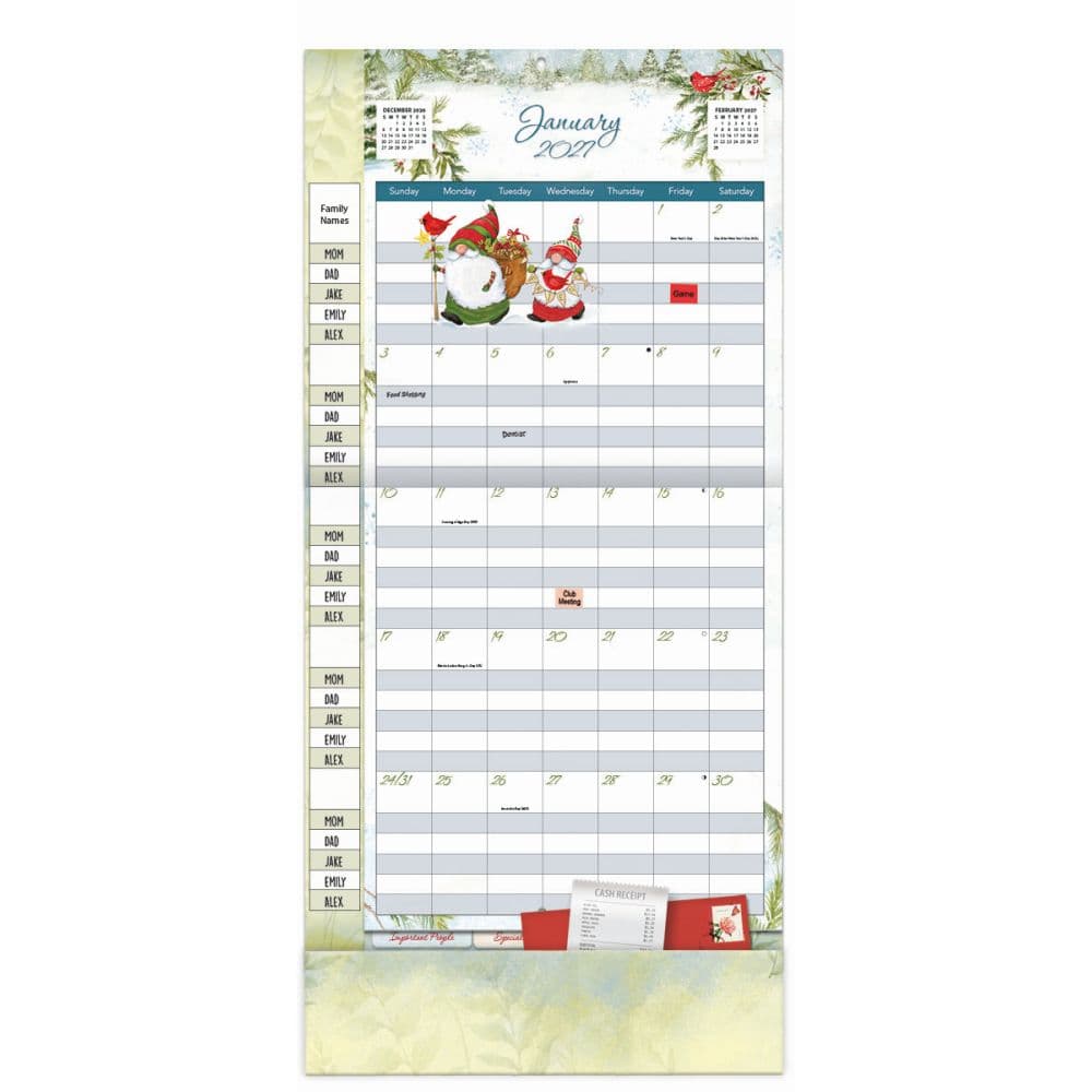 Gnomes 2027 Plan It Wall Calendar by Susan Winget Second Alternate Image