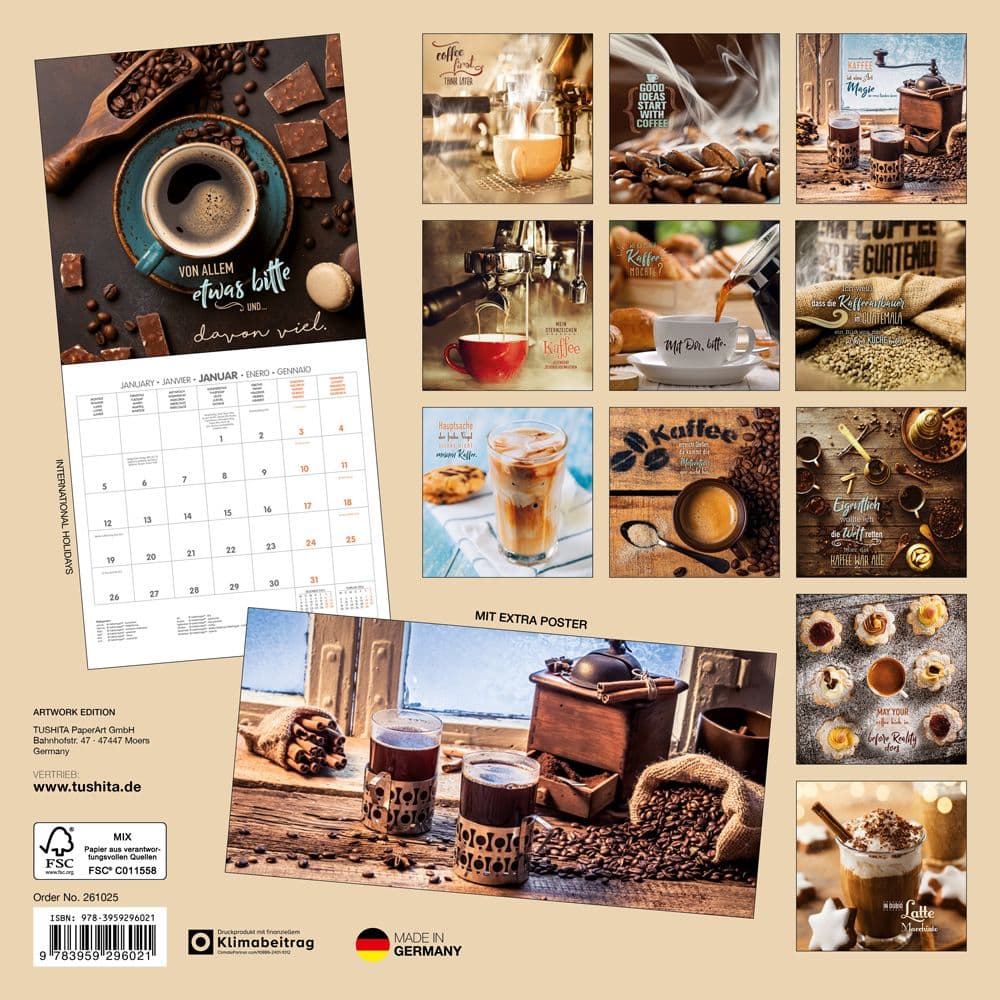 Coffee 2026 Wall Calendar First Alternate Image