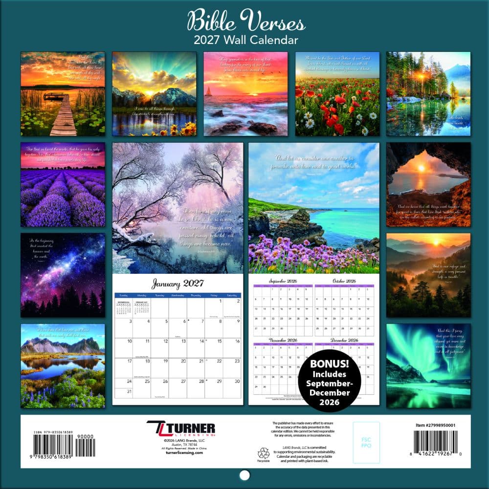 Bible Verses 2027 Mini Wall Calendar First Alternate Image