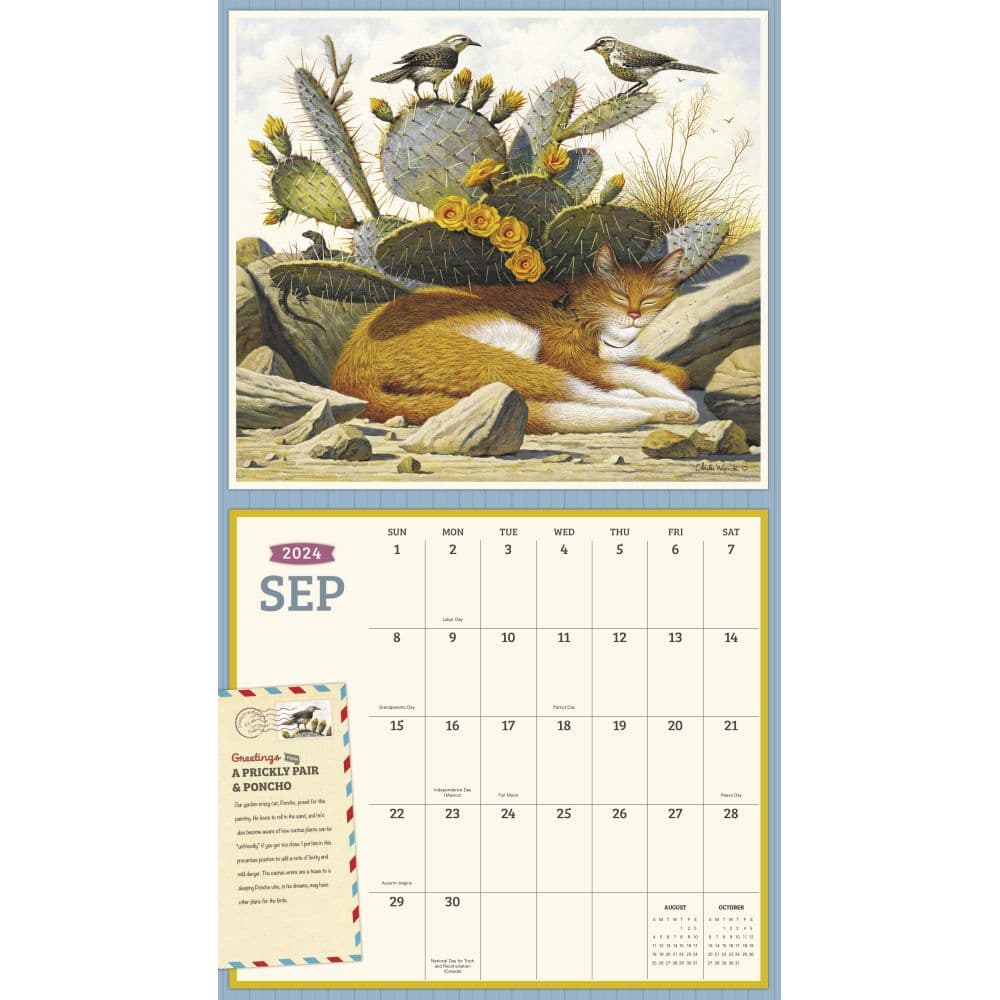 Wysocki Cat Tales 2024 Wall Calendar