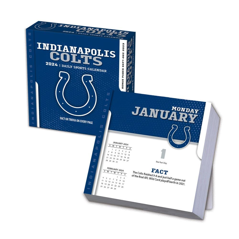 Indianapolis Colts 2024 Desk Calendar Main Product Image width=&quot;1000&quot; height=&quot;1000&quot;