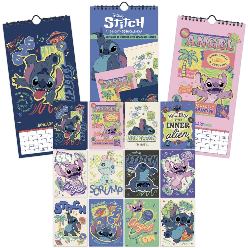 Disney Stitch 2026 Vertical Wall Calendar Seventh Alternate Image