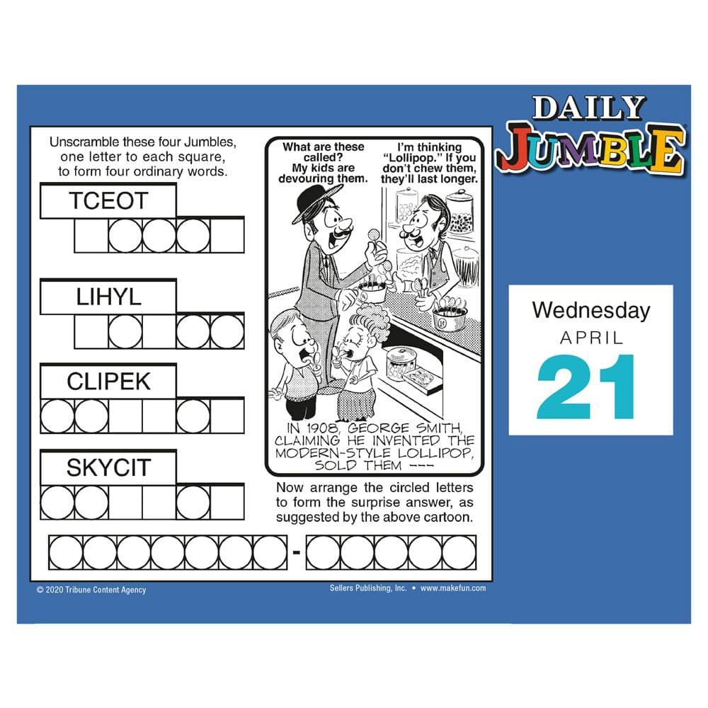 Daily Jumble Desk Calendar