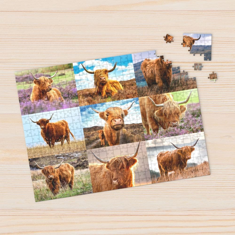 Highland Cows 1000 Piece Puzzle work
