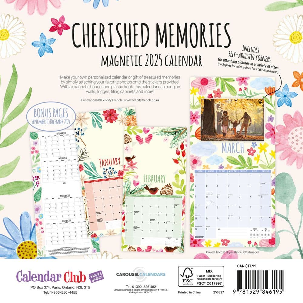 My Family Photos Magnetic 2025 Wall Calendar - Calendars.com