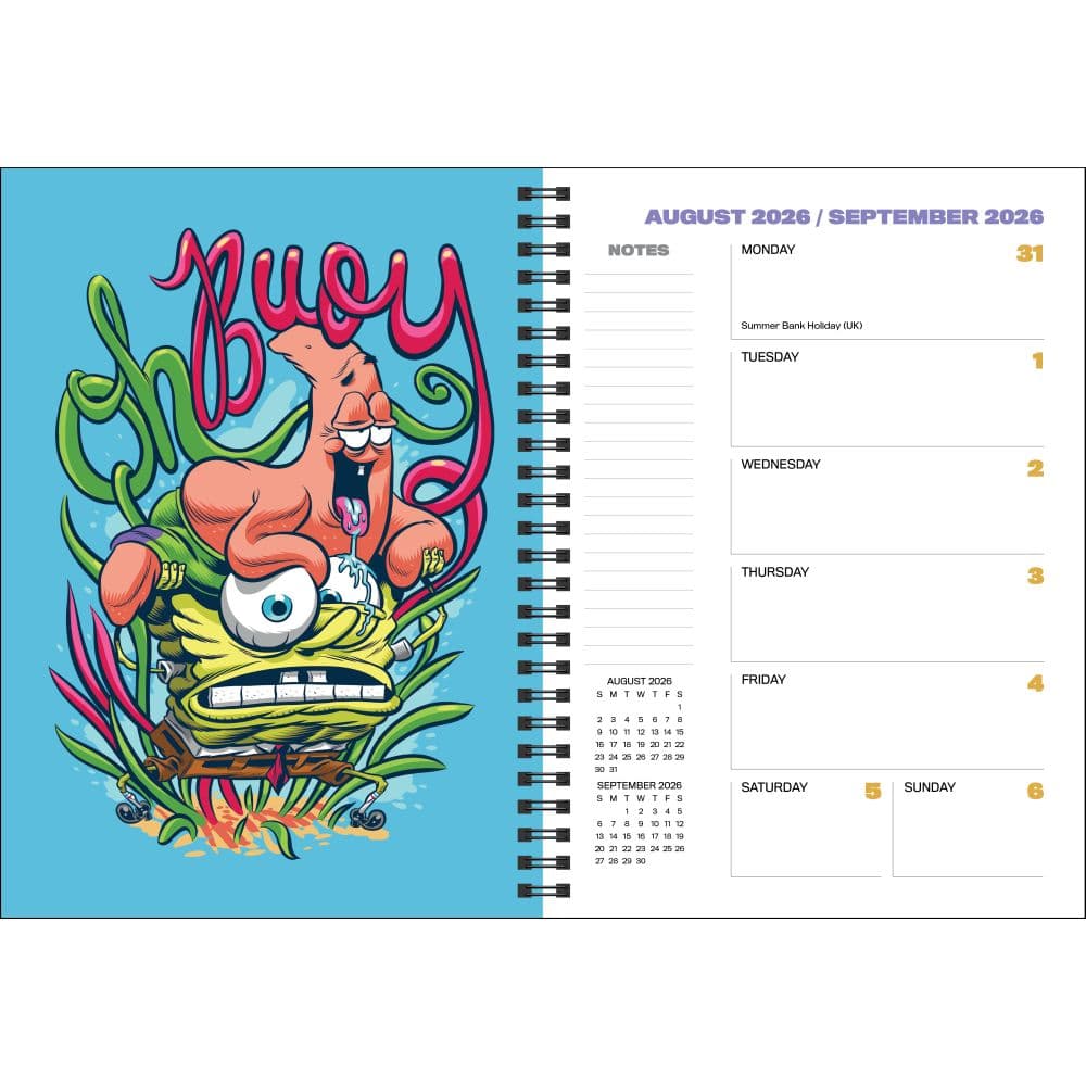 Spongebob Squarepants 2026 Planner Fourth Alternate Image