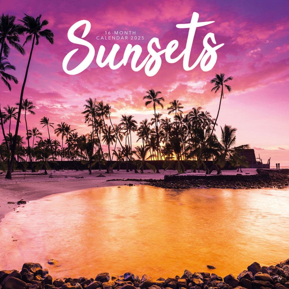 Sunsets 2025 Mini Wall Calendar