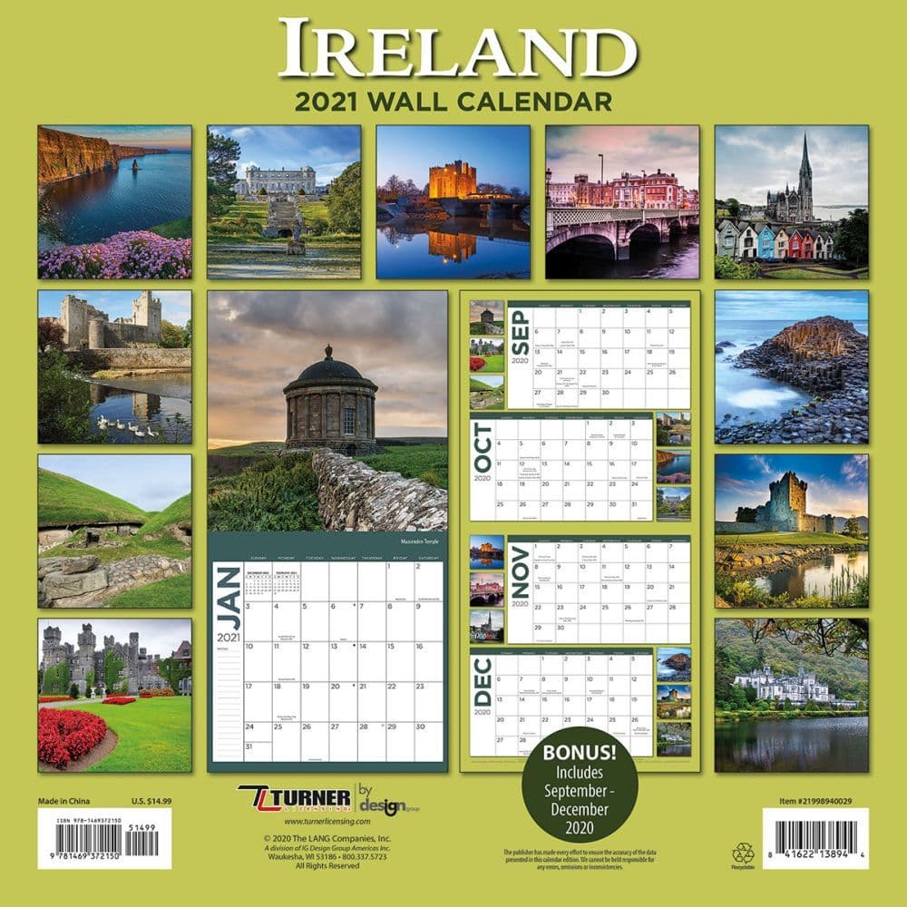 Ireland Wall Calendar