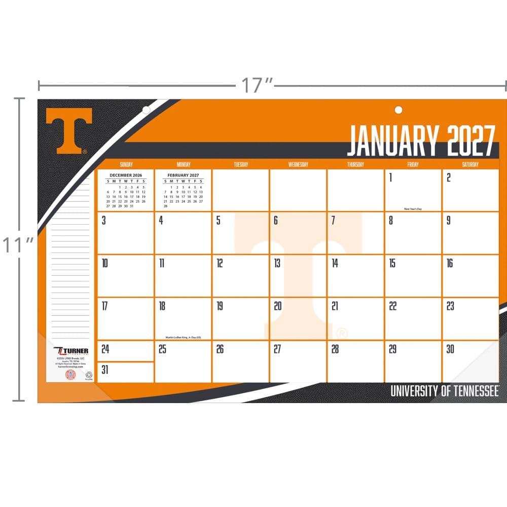 Tennessee Volunteers 2027 Desk Pad Third Alternate Image