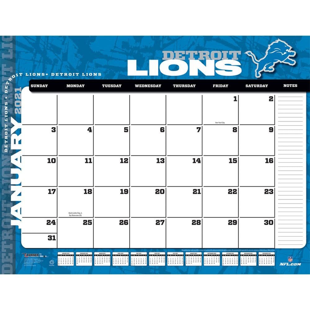 Detroit Lions 2024 Desk Calendar Patsy Jenine