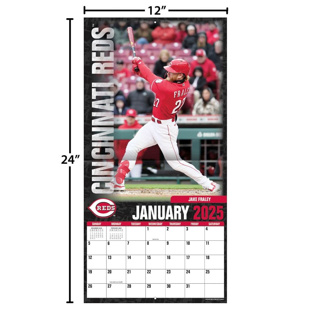 MLB Cincinnati Reds 2025 Wall Calendar Fifth Alternate Image