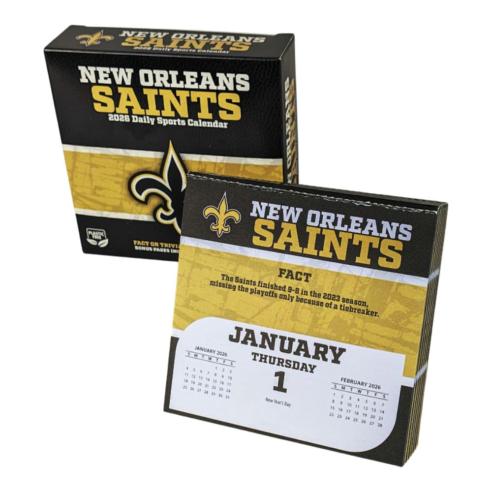NFL New Orleans Saints 2026 Desk Calendar First Alternate Image