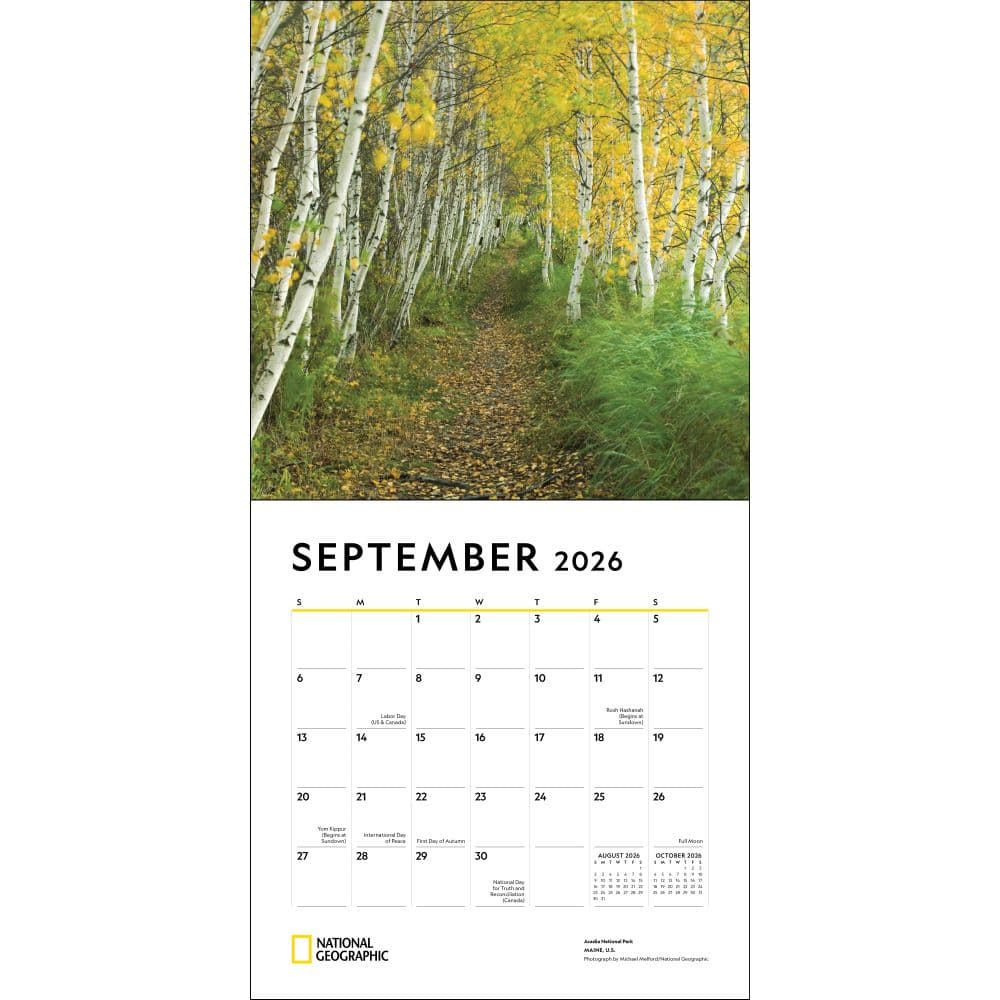 National Parks National Geographic 2026 Wall Calendar Fourth Alternate Image