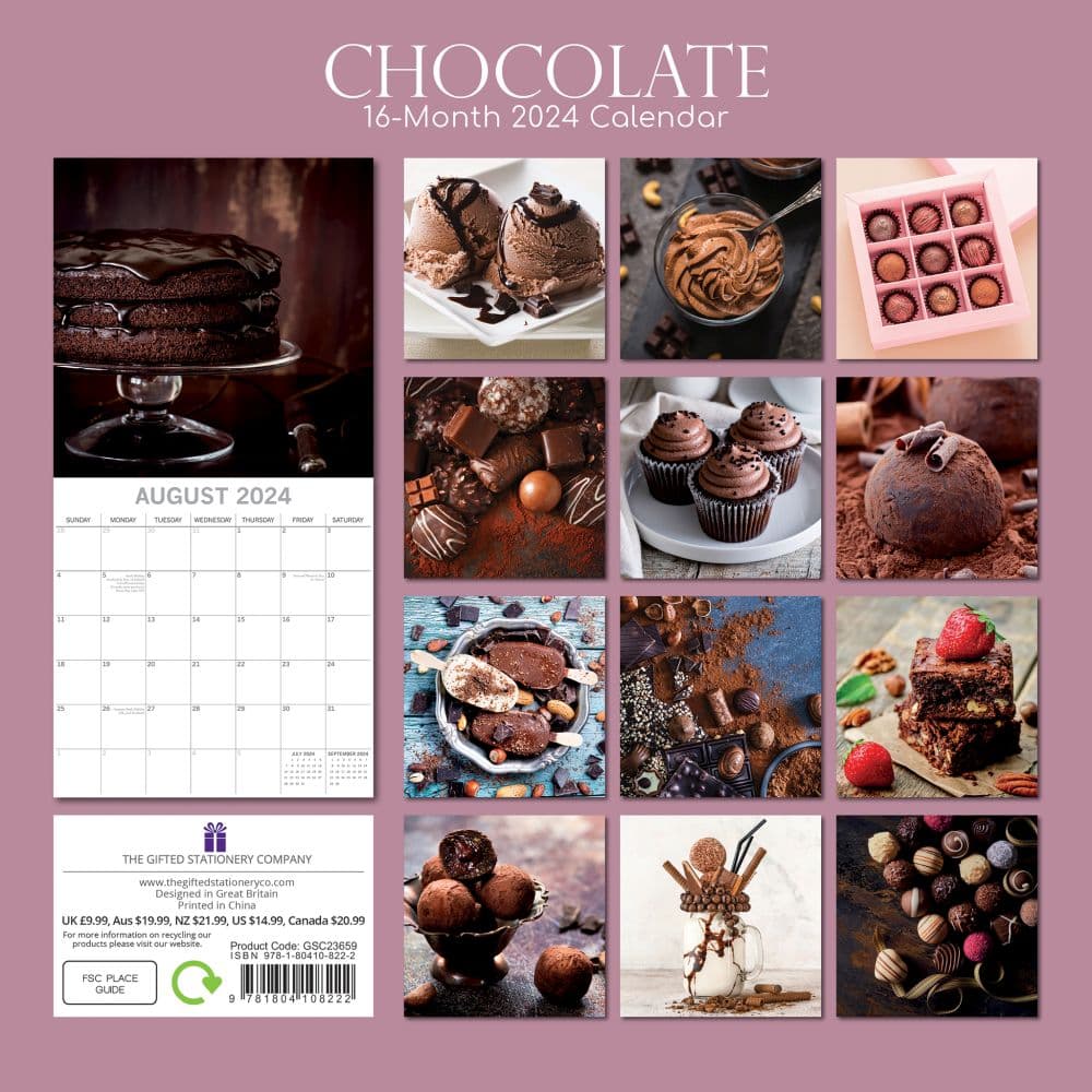 Chocolate 2024 Wall Calendar