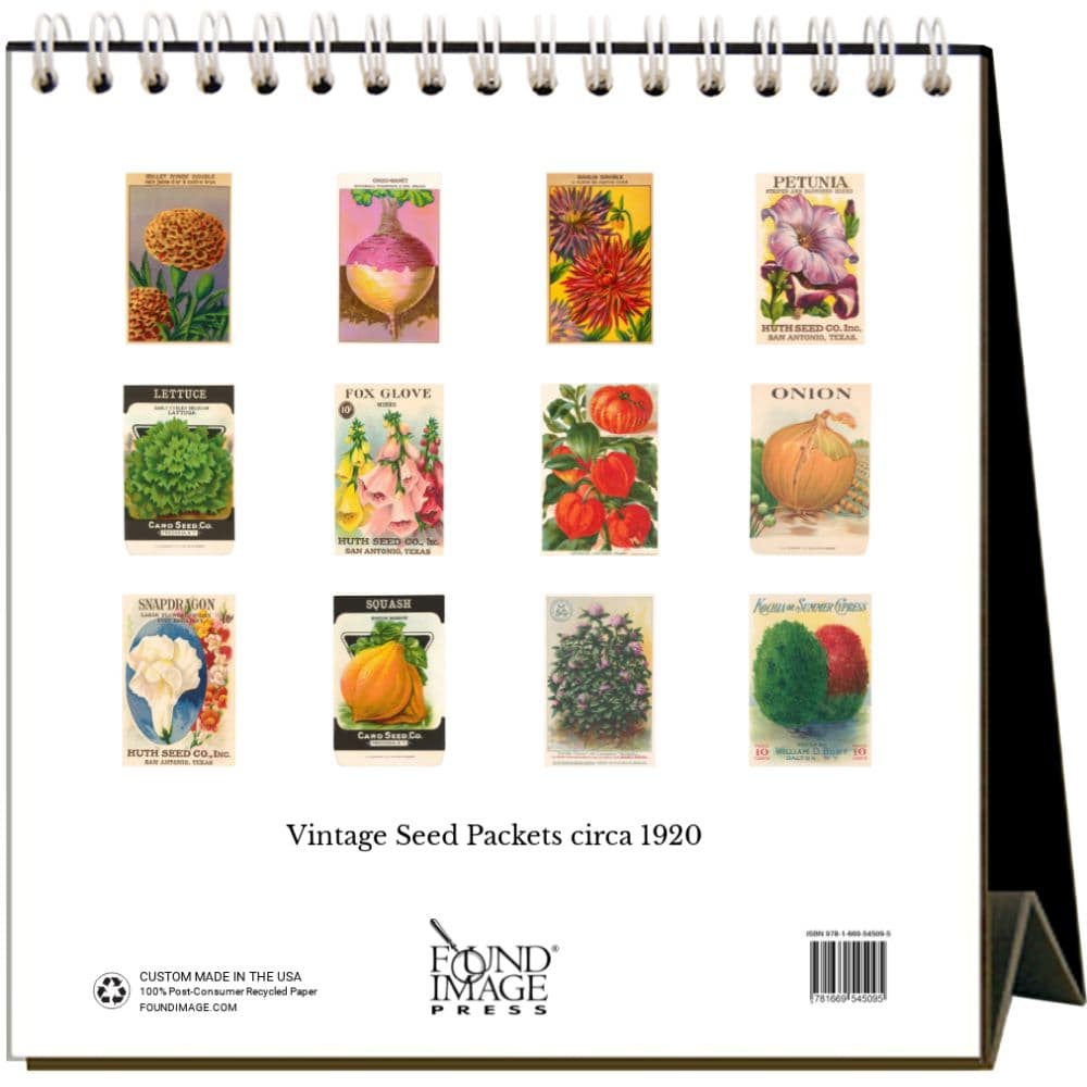 Seed Packets 2025 Easel Desk Calendar