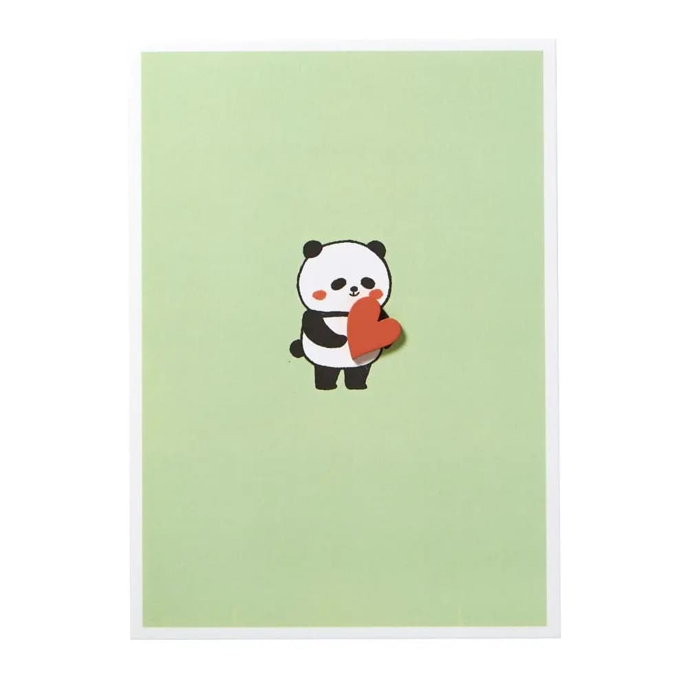 Panda Holding Heart Anniversary Card front 2
