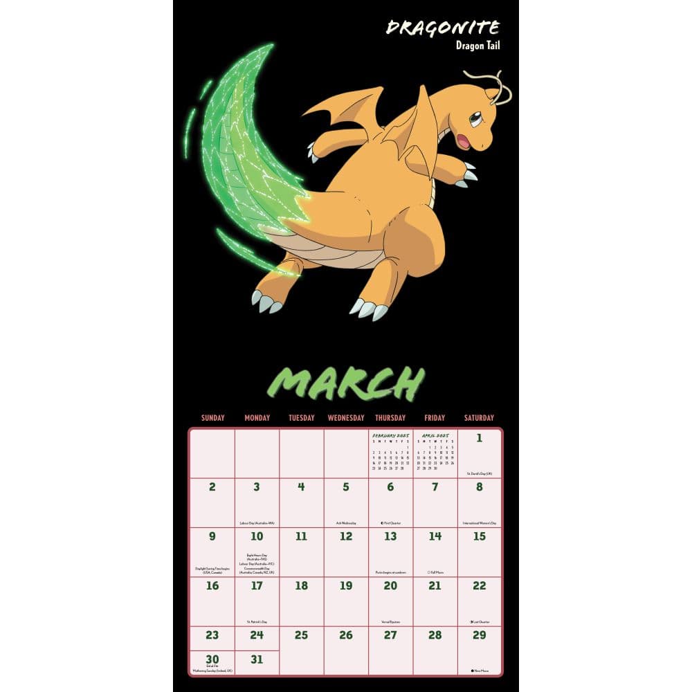 Pokemon Moves 2025 Wall Calendar First Alternate Image width=&quot;1000&quot; height=&quot;1000&quot;