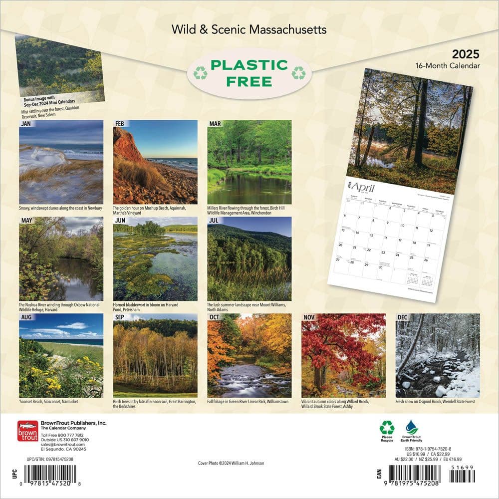 Massachusetts Wild and Scenic 2025 Wall Calendar First Alternate Image width=&quot;1000&quot; height=&quot;1000&quot;