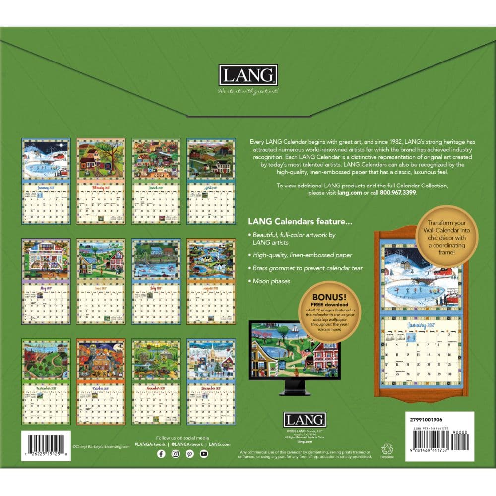Country Sampler 2027 Wall Calendar by Cheryl Bartley First Alternate Image