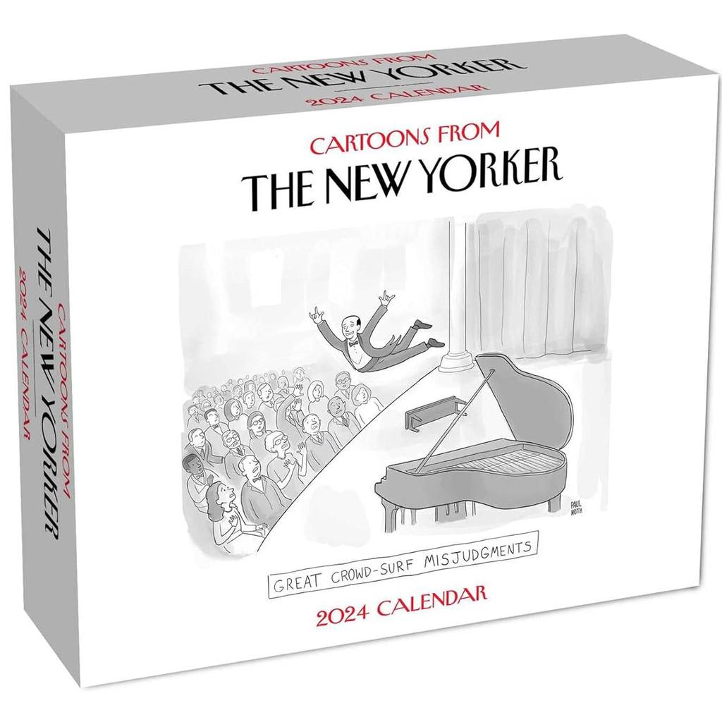 New Yorker Cartoons 2024 Desk Calendar Front of Box