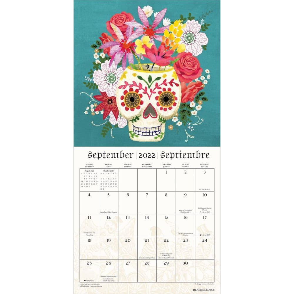 Day Of The Dead 2022 Wall Calendar Calendars Com