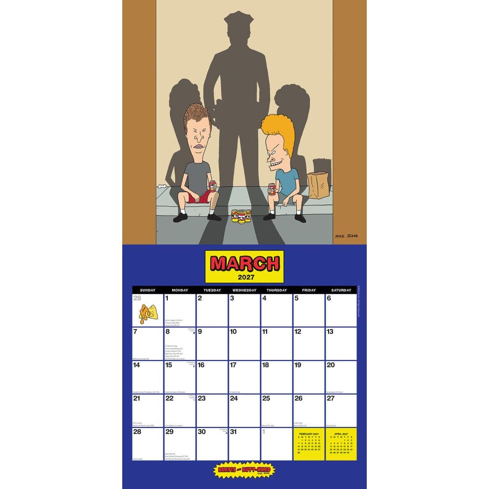 Beavis and Butt-head 2027 Wall Calendar Second Alternate Image