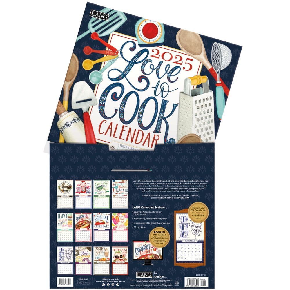 Love to Cook by Nicole Tamarin 2025 Wall Calendar