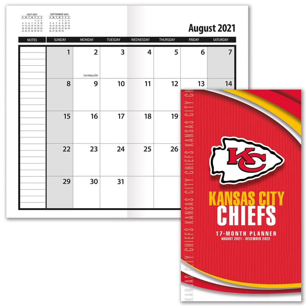 Kansas City Chiefs 2022 17-Month Pocket Planner