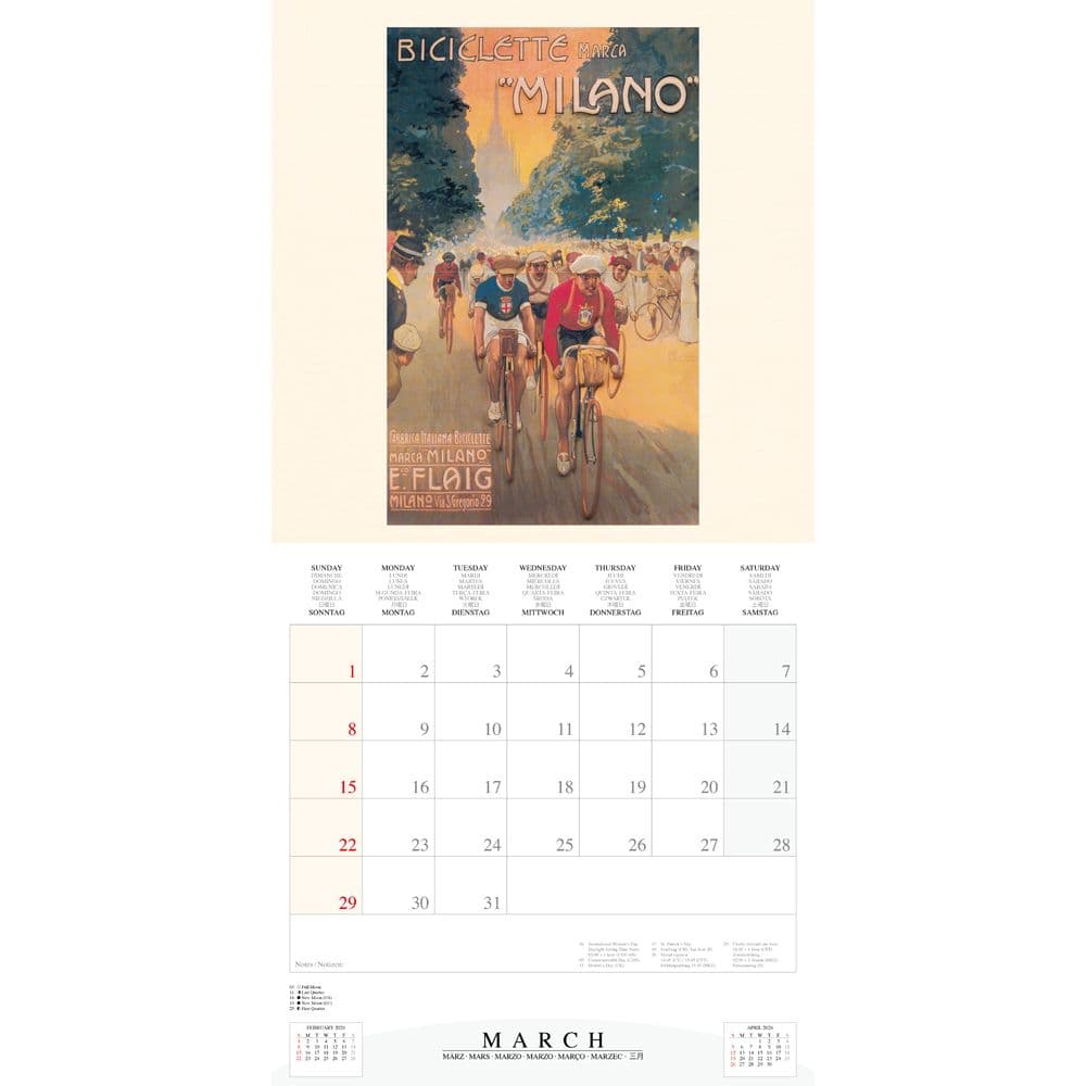 Cycling Through History 2026 Wall Calendar Fourth Alternate Image