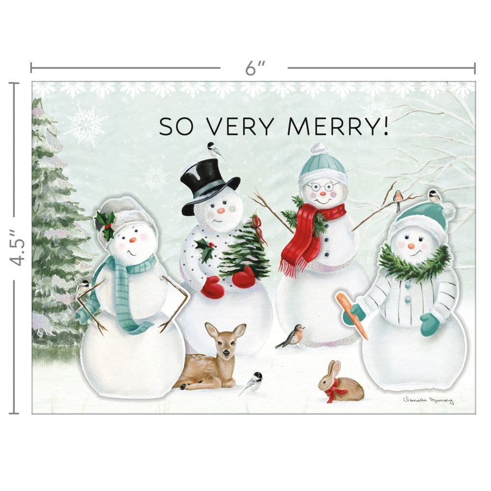 Jolly Snowmen Luxe Christmas Cards Alt5