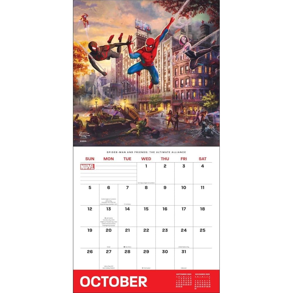 Kinkade Marvel 2025 Wall Calendar Fifth Alternate Image